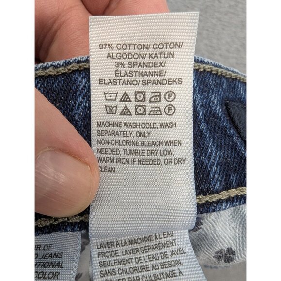 Lucky Brand Shorts Womens 12 Blue High Rise Shortie Cutoff Distressed Denim - Picture 16 of 16